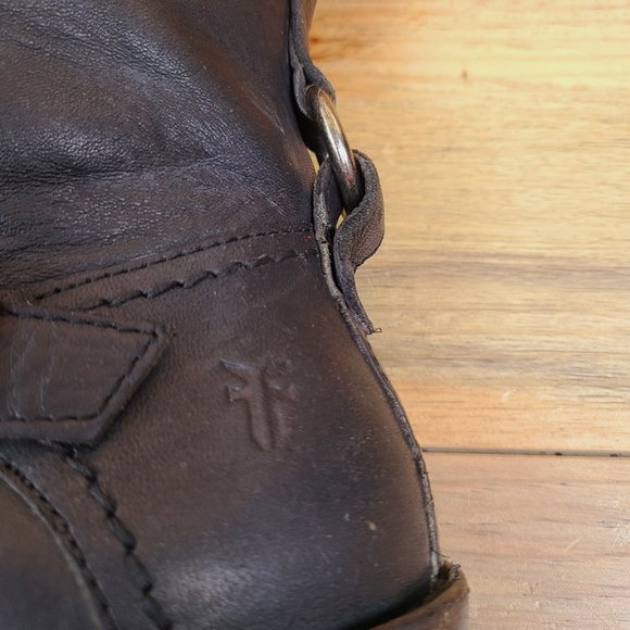 Frye Carmen Black Leather Three-Strap Boot Size 7 - Picture 6 of 10